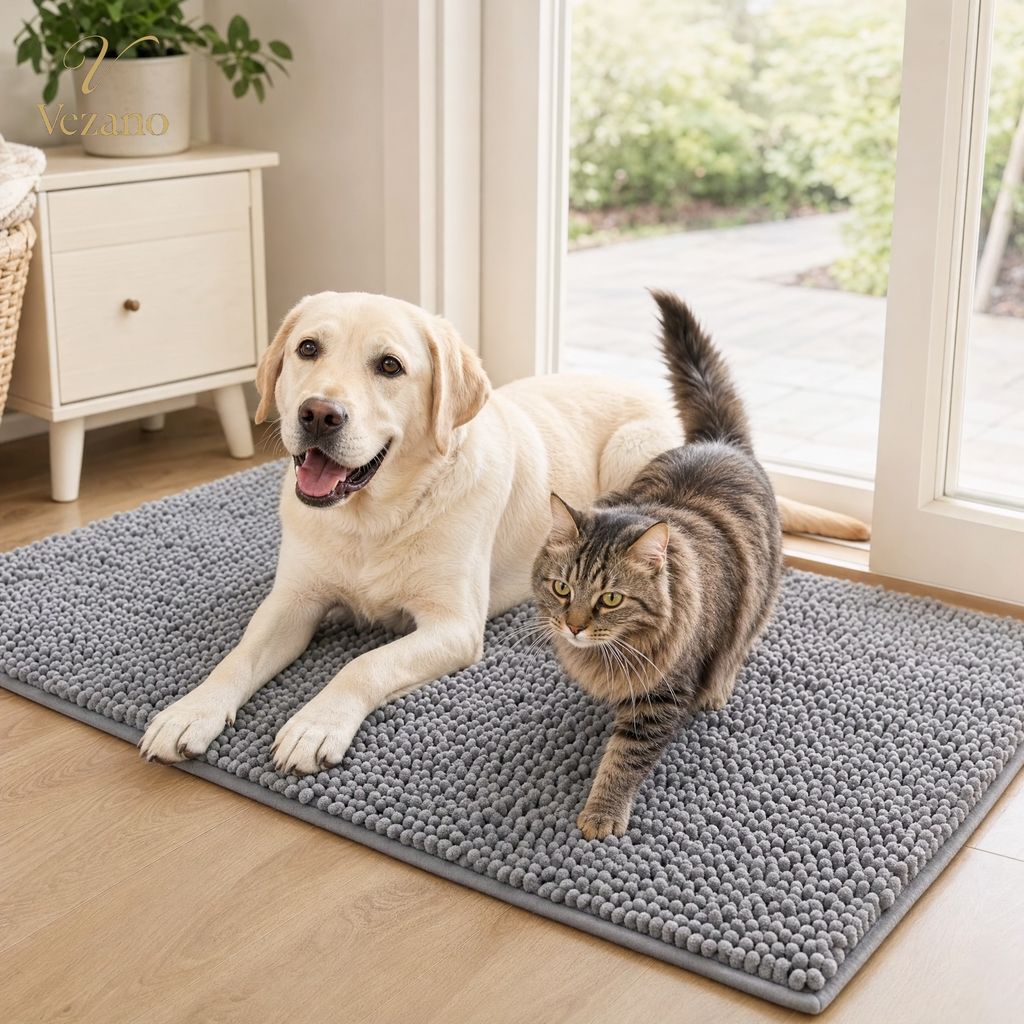 Vezano Moddermat in gebruik met hond en kat