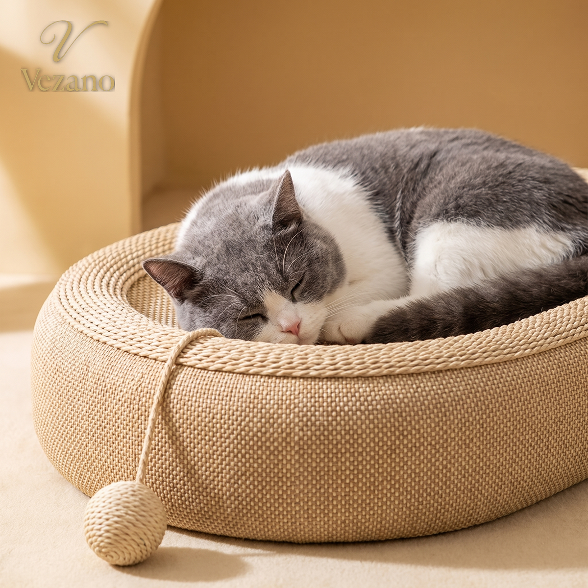 Vezano Sisal Kattenmand met Britse Korthaar kat