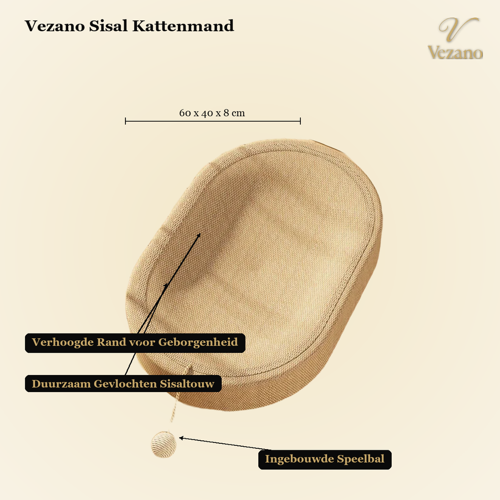 Vezano Sisal Kattenmand - kenmerken diagram