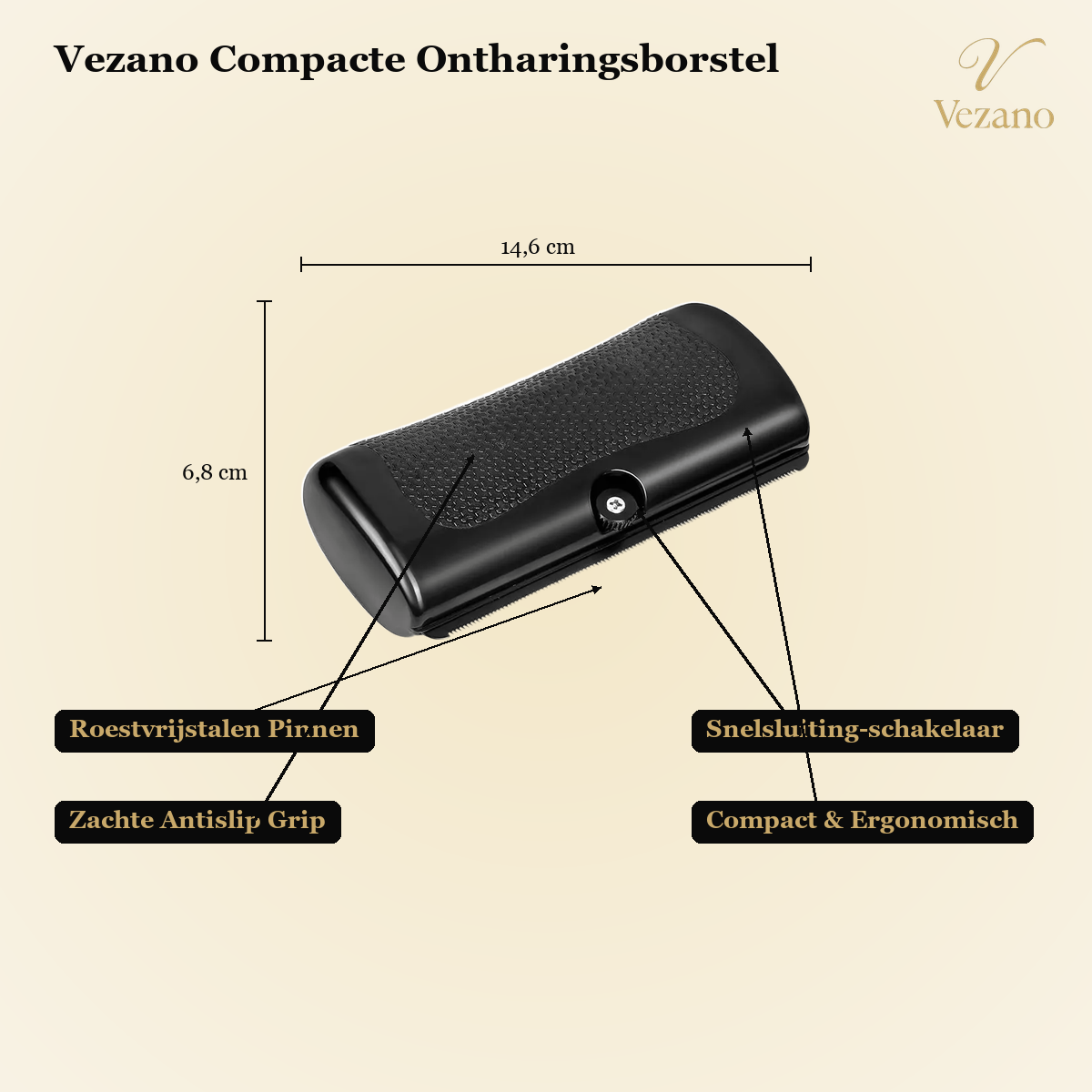 Vezano Compacte Ontharingsborstel - kenmerken diagram