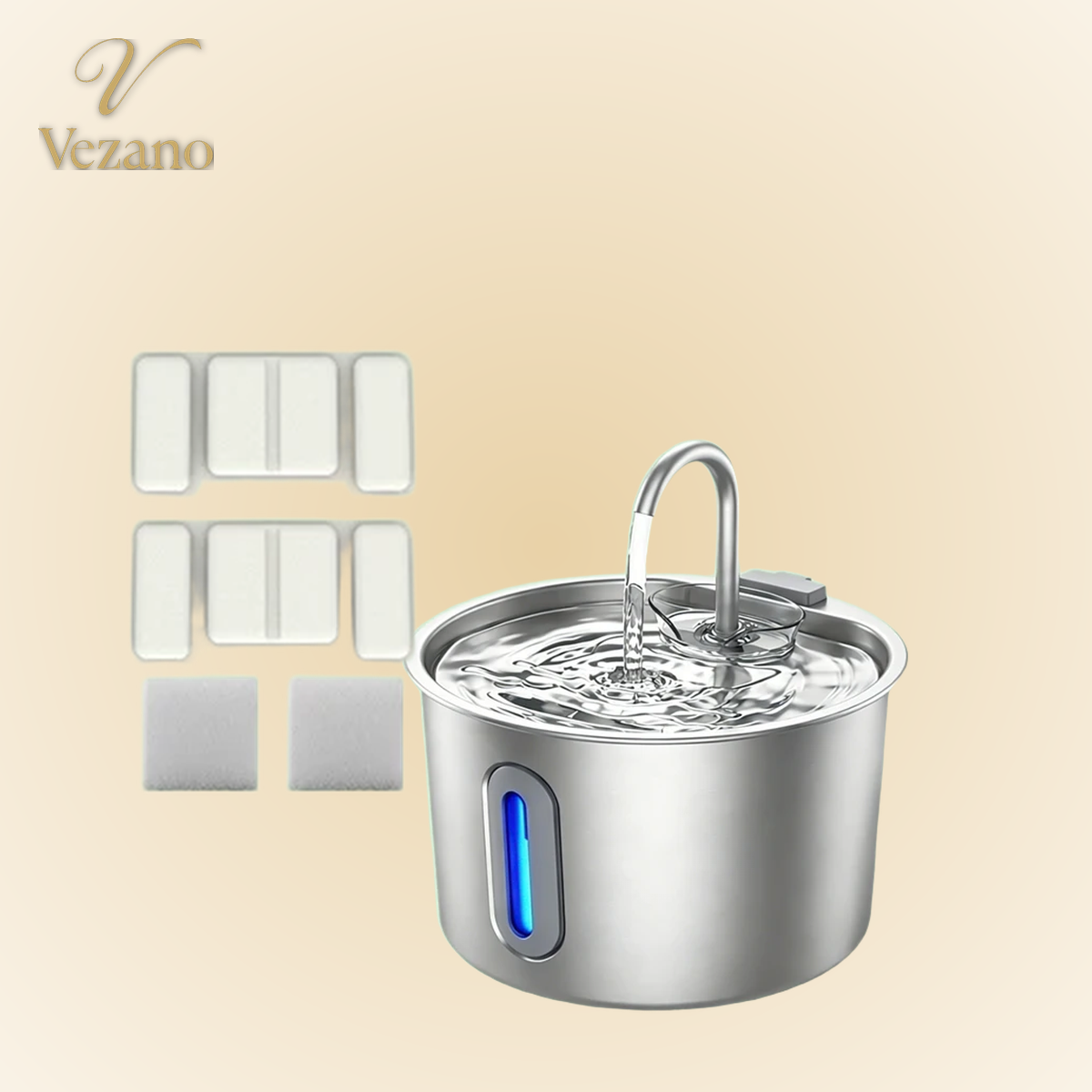 Vezano Vervangingsfilters met RVS Drinkfontein
